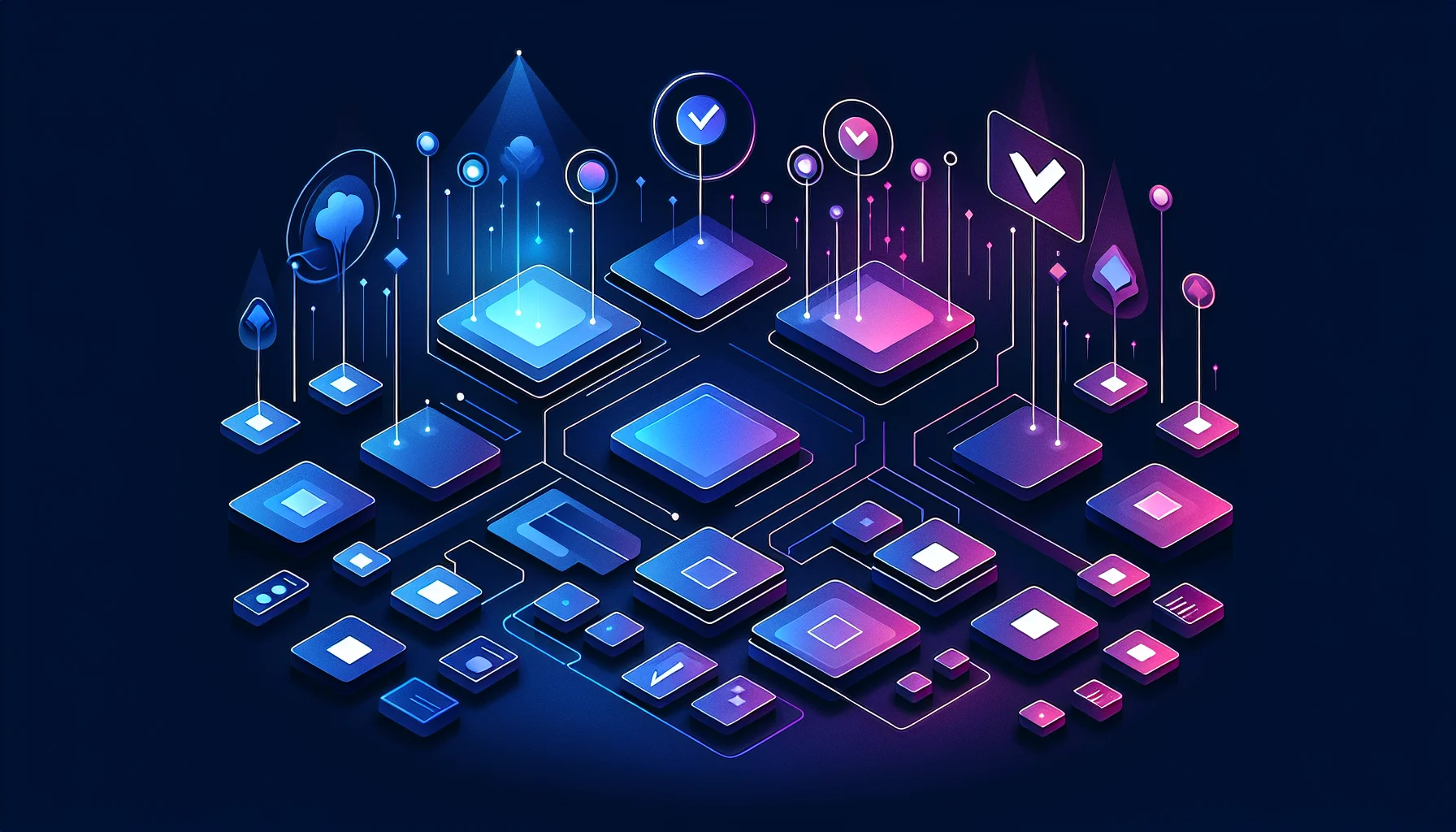 Hoe kies je de beste forex broker - vergelijkingsproces Abstracte illustratie van vergelijkingsproces met geometrische kaarten en selectie-indicatoren