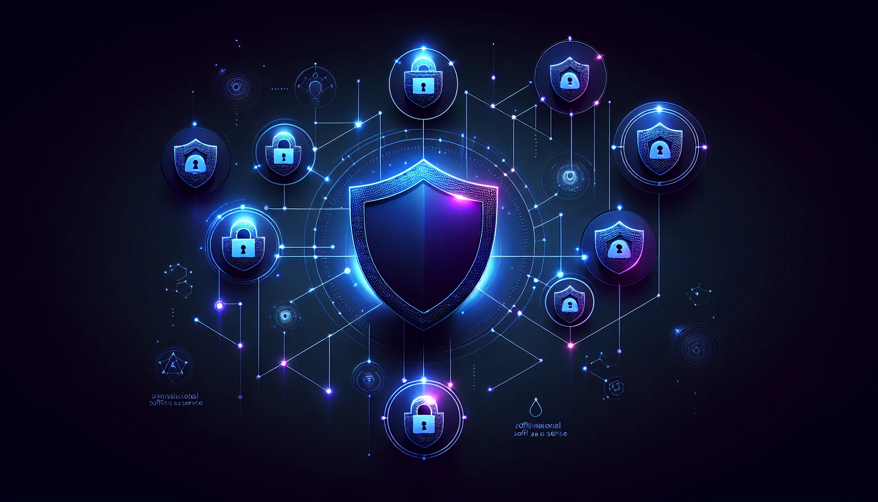 Beste VPN vergelijking 2026 - beveiligde internetverbindingen Abstracte illustratie van beveiligde VPN tunnels met shield iconen en versleutelde netwerkverbindingen